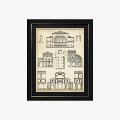 Arighi Bianchi Vintage Architect Plans I Wall Art