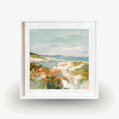 Arighi Bianchi Quiet Bay & Flowers II Framed Wall Art