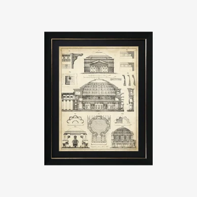 Arighi Bianchi Vintage Architect Plans III Wall Art
