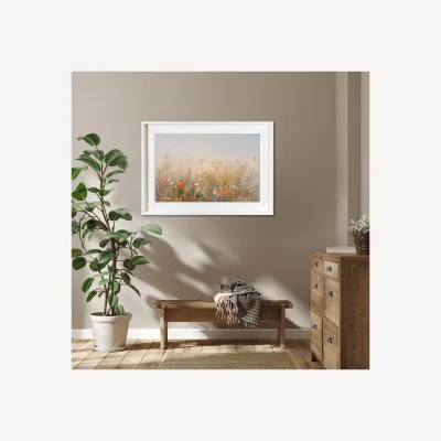 Arighi Bianchi Wildflower Mist Meadow Framed Wall Art