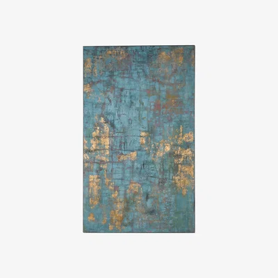 Barker and Stonehouse Gold Crackle Canvas Print, Blue | Barker & Stonehouse