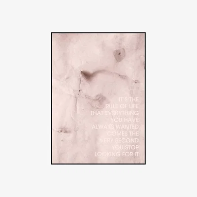Barker and Stonehouse The Rule Of Life Framed Print, Pink | Barker & Stonehouse