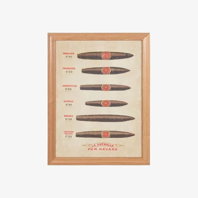 Barker and Stonehouse Timothy Oulton Cigar Picture Print Oak Wood | Barker & Stonehouse