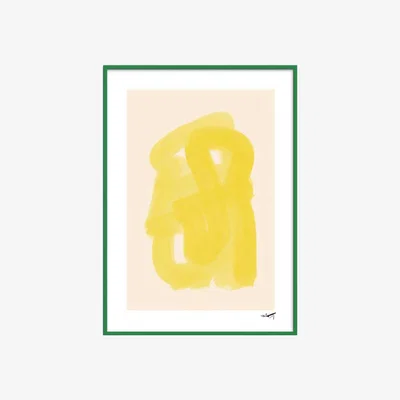 Barker and Stonehouse Abstract Citrus Framed Print, Square Wood | Barker & Stonehouse