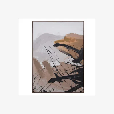 Barker and Stonehouse Neutral Brushstroke Canvas Print, Square | Barker & Stonehouse