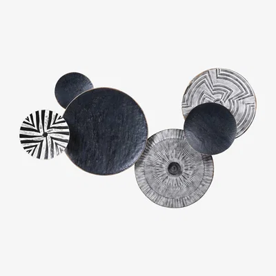 Barker and Stonehouse Decorative Circular Tribal Print Wall Art, Black and White