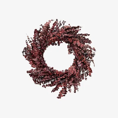 Barker and Stonehouse Red Eucalyptus Wreath Plastic | Barker & Stonehouse