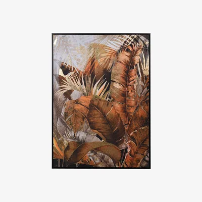 Barker and Stonehouse Golden Palm Canvas Print, Square, Orange | Barker & Stonehouse