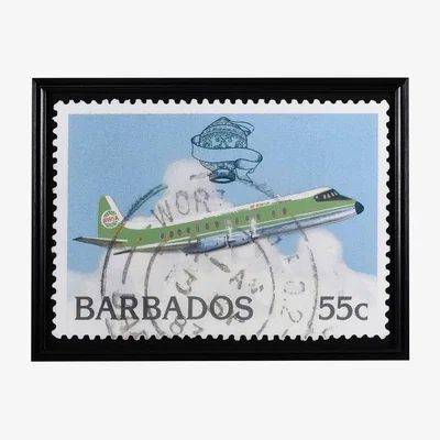 Barker and Stonehouse Timothy Oulton Barbados Plane Stamp Art