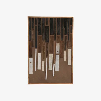 Barker and Stonehouse Wicken Wall Art 82x4x122cm Print, Square, Pine Wood | Barker & Stonehouse