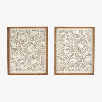 Barker and Stonehouse Set of 2 Paper Cut Out Wall Art, Neutral | Barker & Stonehouse