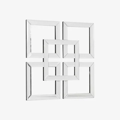 Barker and Stonehouse Mirrored Squares Wall Art Glass | Barker & Stonehouse