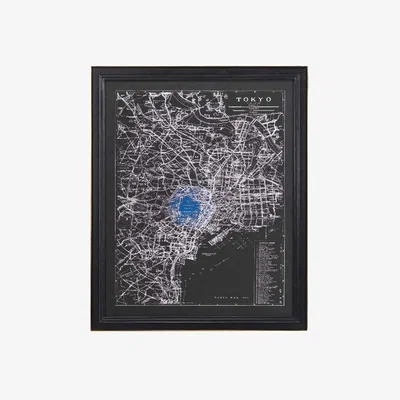 Barker and Stonehouse Timothy Oulton Savoy Maps Tokyo Art Print, Square, Black | Barker & Stonehouse