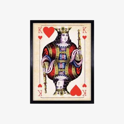 Barker and Stonehouse Timothy Oulton Cards Konig Hearts Print Oak Wood | Barker & Stonehouse