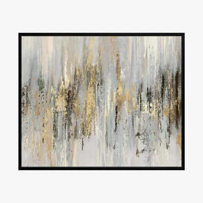 Barker and Stonehouse Moonlight Glimmer Abstract Framed Canvas Print, Square | Barker & Stonehouse