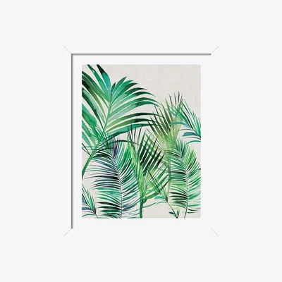 Barker and Stonehouse Palm Leaves Framed Print, Green | Barker & Stonehouse