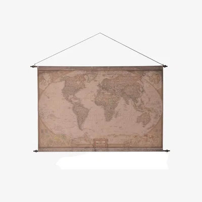 Barker and Stonehouse Fabric Hanging World Map | Barker & Stonehouse