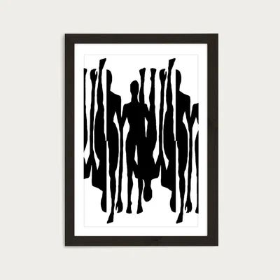 Bombinate.com Silhouttes VIII Art Print Black Frame