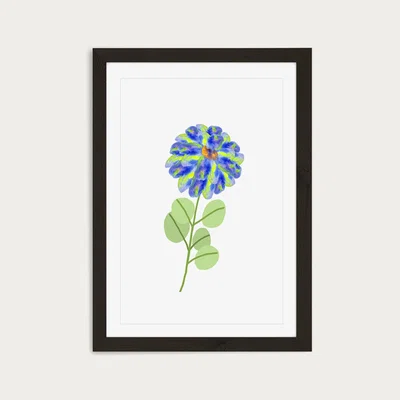 Bombinate.com Purple Flower Art Print Black Frame