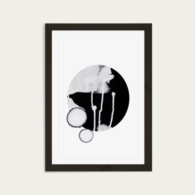 Bombinate.com Dots Art Print Black Frame