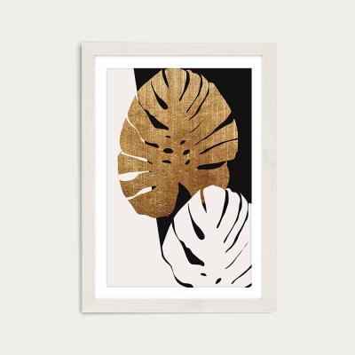 Bombinate.com Monstera Leaves Art Print White Frame