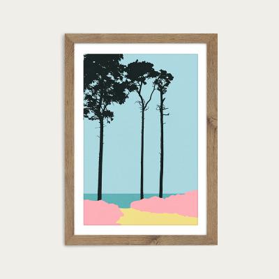Bombinate.com Weststrand Art Print Oak Frame
