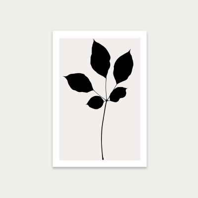 Bombinate.com Maroon Leaf Art Print Unframed