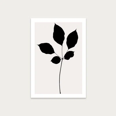 Bombinate.com Maroon Leaf Art Print Unframed