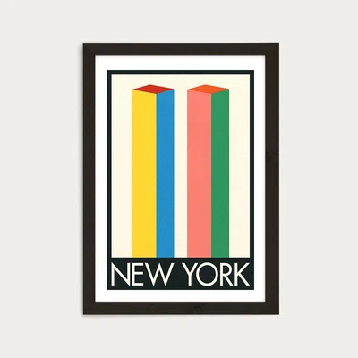 Bombinate.com New York Art Print Black Frame