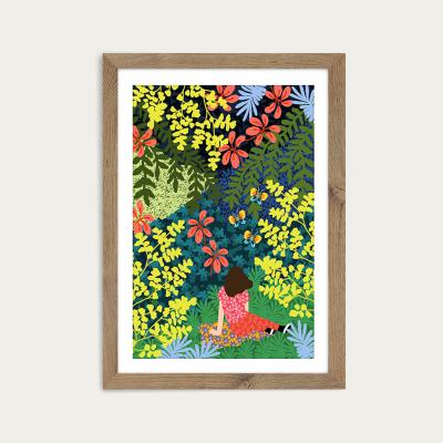 Bombinate.com Going Into The Jungle Art Print Oak Frame