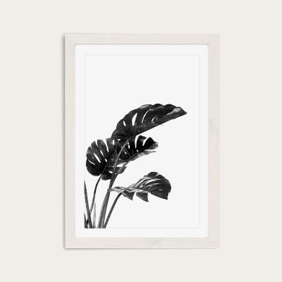 Bombinate.com Monstera Black and White 3 Art Print White Frame