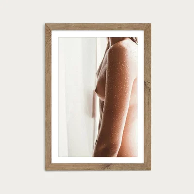 Bombinate.com Skin Drops 1 Art Print Oak Frame
