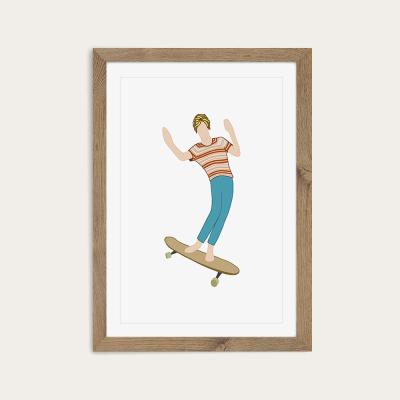 Bombinate.com Brah Art Print Oak Frame