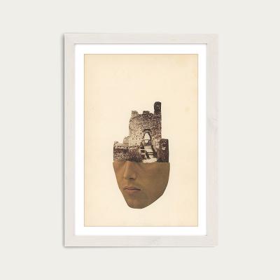 Bombinate.com Head Stone Art Print White Frame