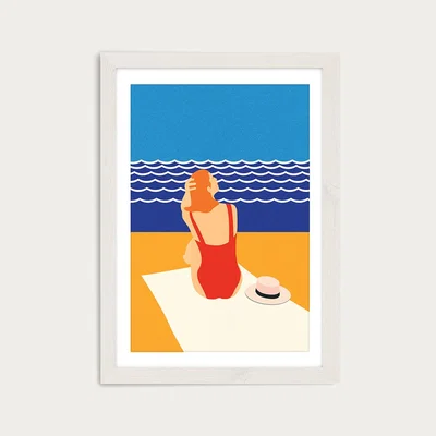 Bombinate.com It's Still Summer Art Print White Frame