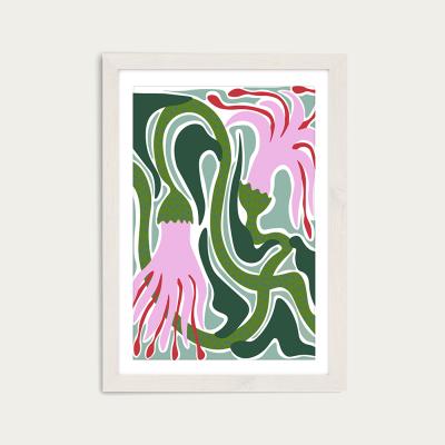 Bombinate.com Flowing Like The Ocean Art Print White Frame