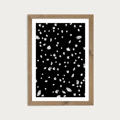 Bombinate.com Universe Black Art Print Oak Frame