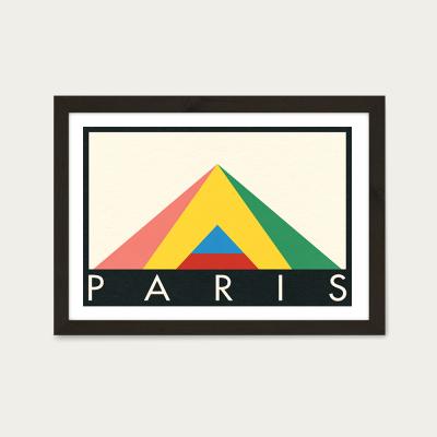 Bombinate.com Paris Louvre Art Print Black Frame