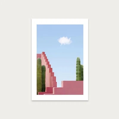 Bombinate.com Cactus Meeting Art Print Unframed