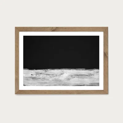 Bombinate.com Mono Horizon Art Print Oak Frame