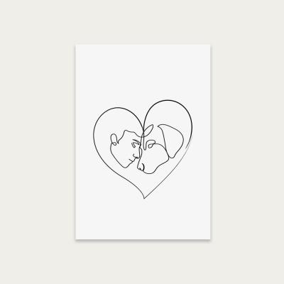 Bombinate.com Dog Love Art Print Unframed