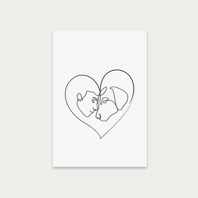 Bombinate.com Dog Love Art Print Unframed