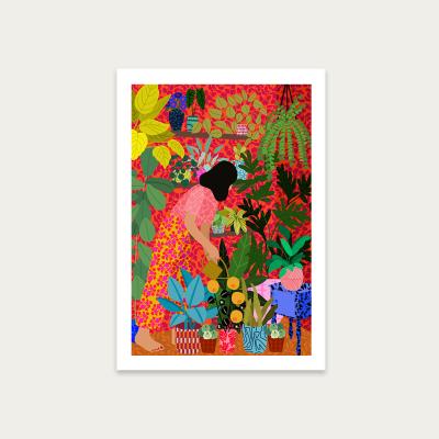 Bombinate.com Watering My Plants Art Print Unframed