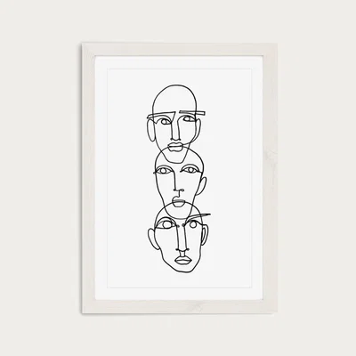 Bombinate.com Three Art Print White Frame
