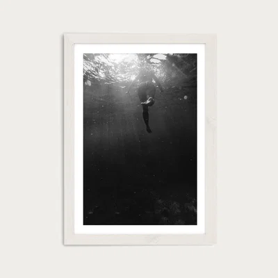 Bombinate.com Swim Away Art Print White Frame