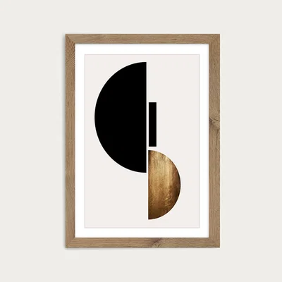 Bombinate.com Shape No.3 - A Art Print Oak Frame