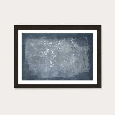 Bombinate.com Minimal Abstract Blue 03 Art Print Black Frame