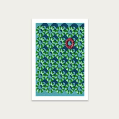 Bombinate.com Pool Red Art Print Unframed