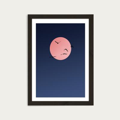 Bombinate.com Summer Nights Art Print Black Frame