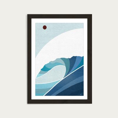 Bombinate.com The Big Blue Art Print Black Frame